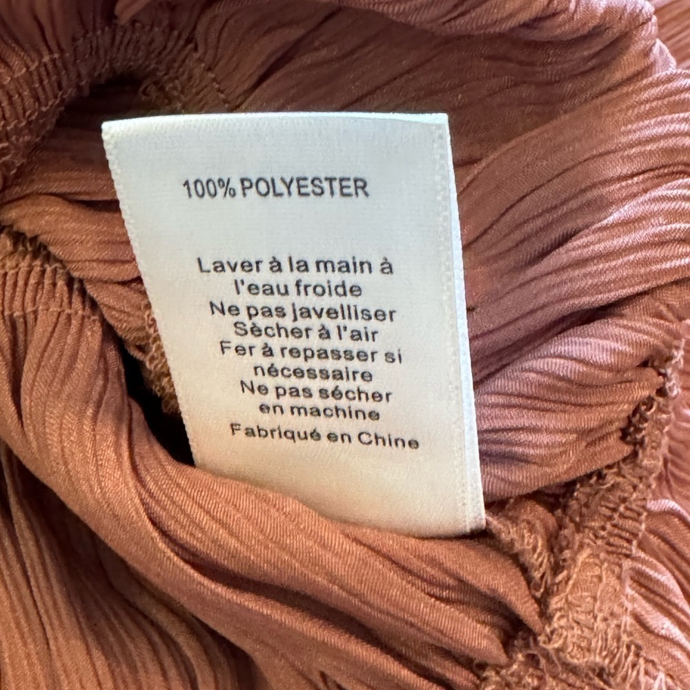 NWOT All in Favor Mauve Satin Puff Sleeve Peasant Cropped Peplum Top | Size S - Picture 5 of 8